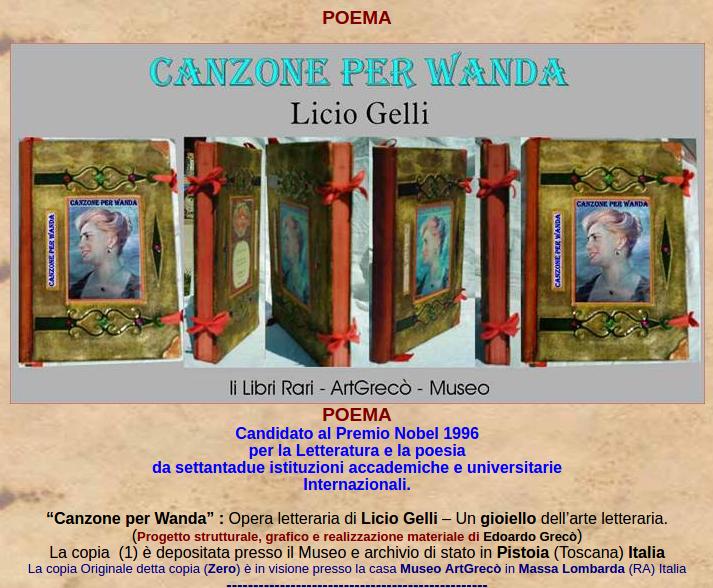 Poema di Licio Gelli.